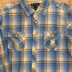 INC International Concepts Men's Multicolor Plaid Shirt